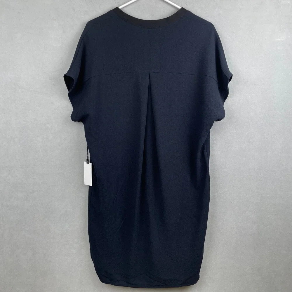 ASTR The Label Navy Black V-Neck Shift Dress Mod Cocktail Office Chic NWT Wmns S